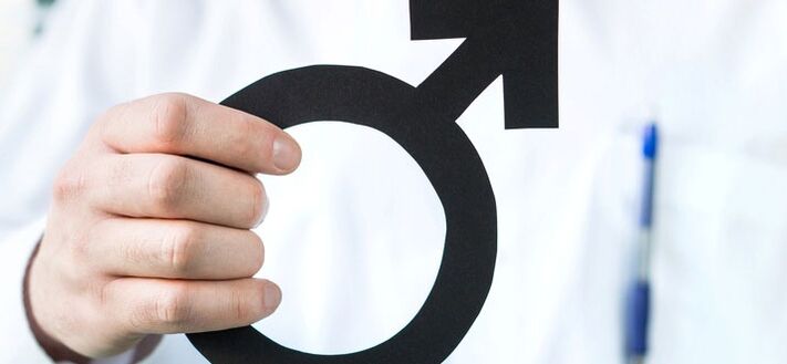 männliches Symbol der Potenzsteigerung